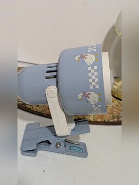 Vtg Country Goose Clip On Clamp Light / Lamp Geese Duck With Bow Rare Find
